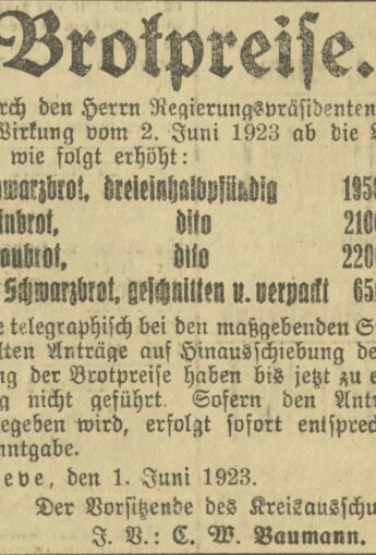 Vortrag: Von Verhaftungen, Protesten und Plünderungen. Stadtarchiv lädt zur szenischen Lesung über das Krisenjahr 1923 ein.