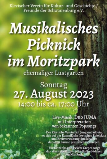 Zum dritten Mal „Musikalisches Picknick“ im Moritzpark